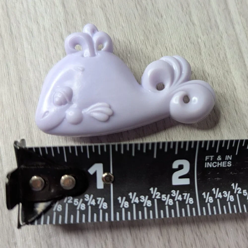 Vtg 1984 Hasbro My Little Pony G1 Tiny Bubbles Pink & Purple Whale Hair Brushes
